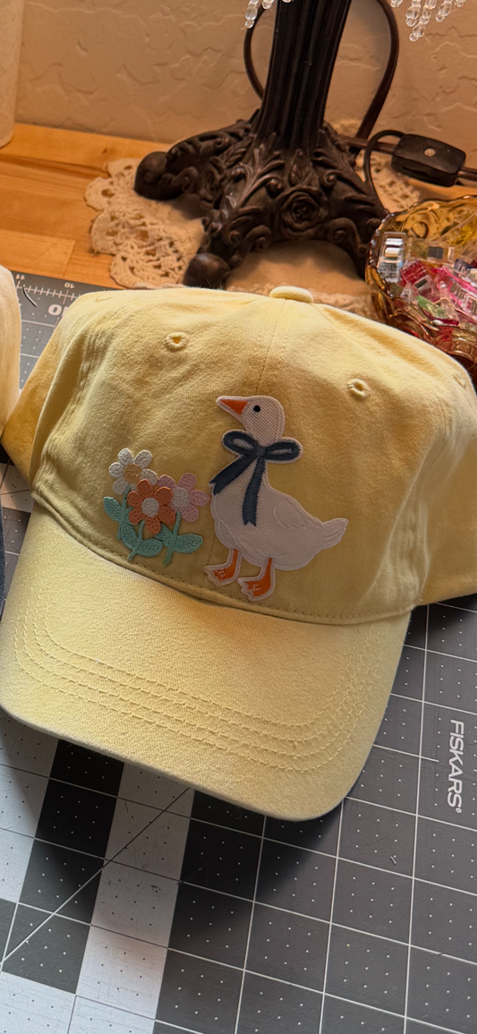 Buttery Yellow Goose Ball Cap