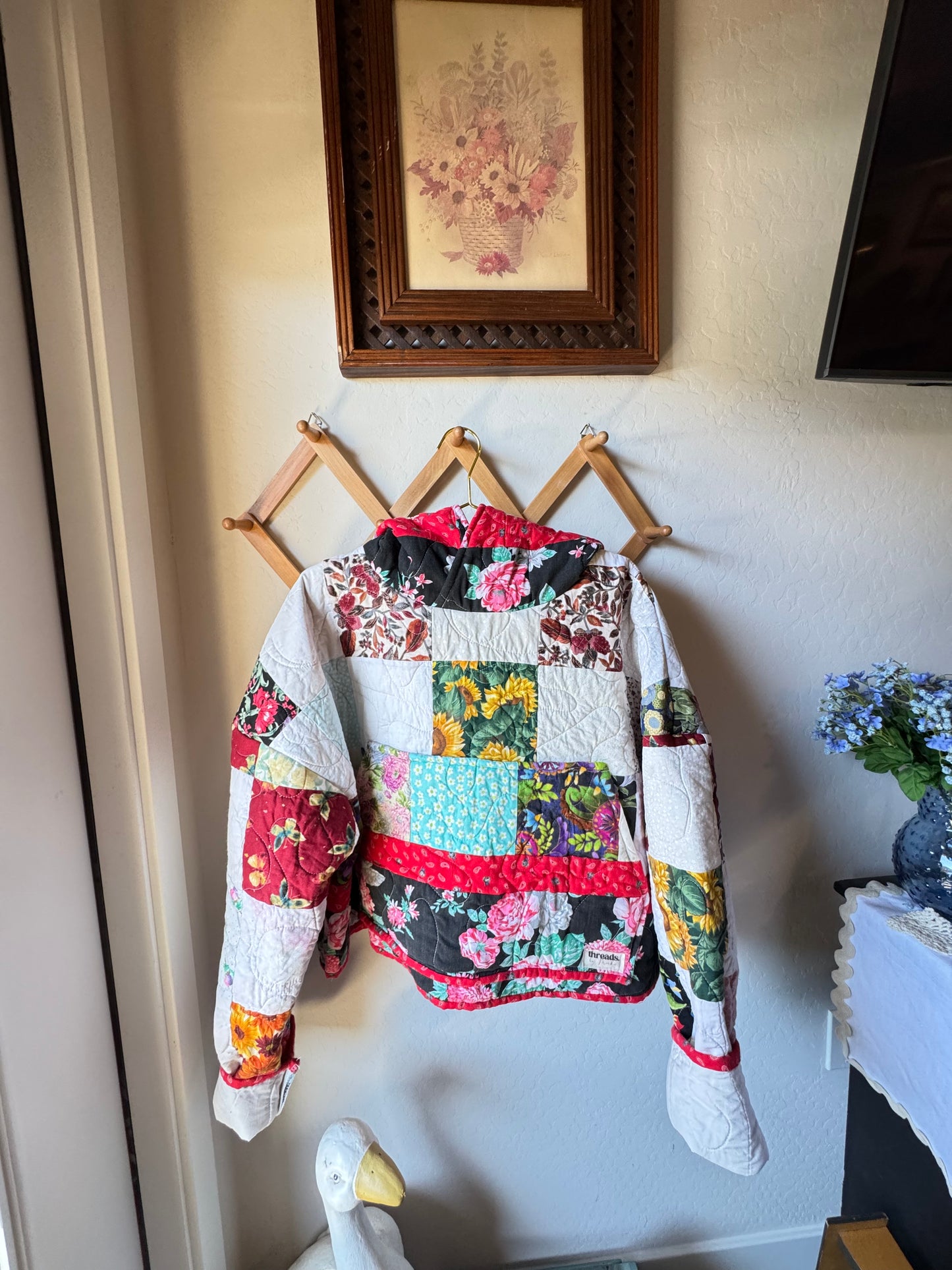 Boho Bloom Quilt Jacket- Size Large