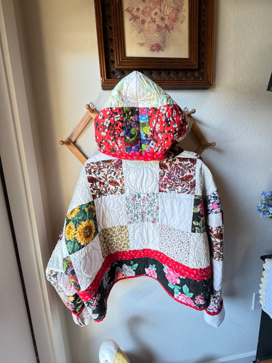 Boho Bloom Quilt Jacket- Size Large