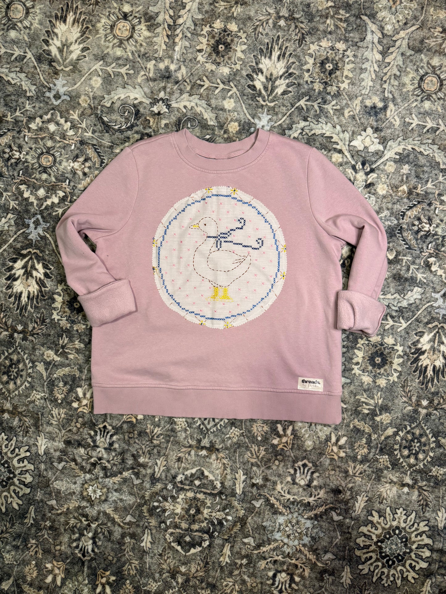 Embroidered Goose Sweatshirt- Size L