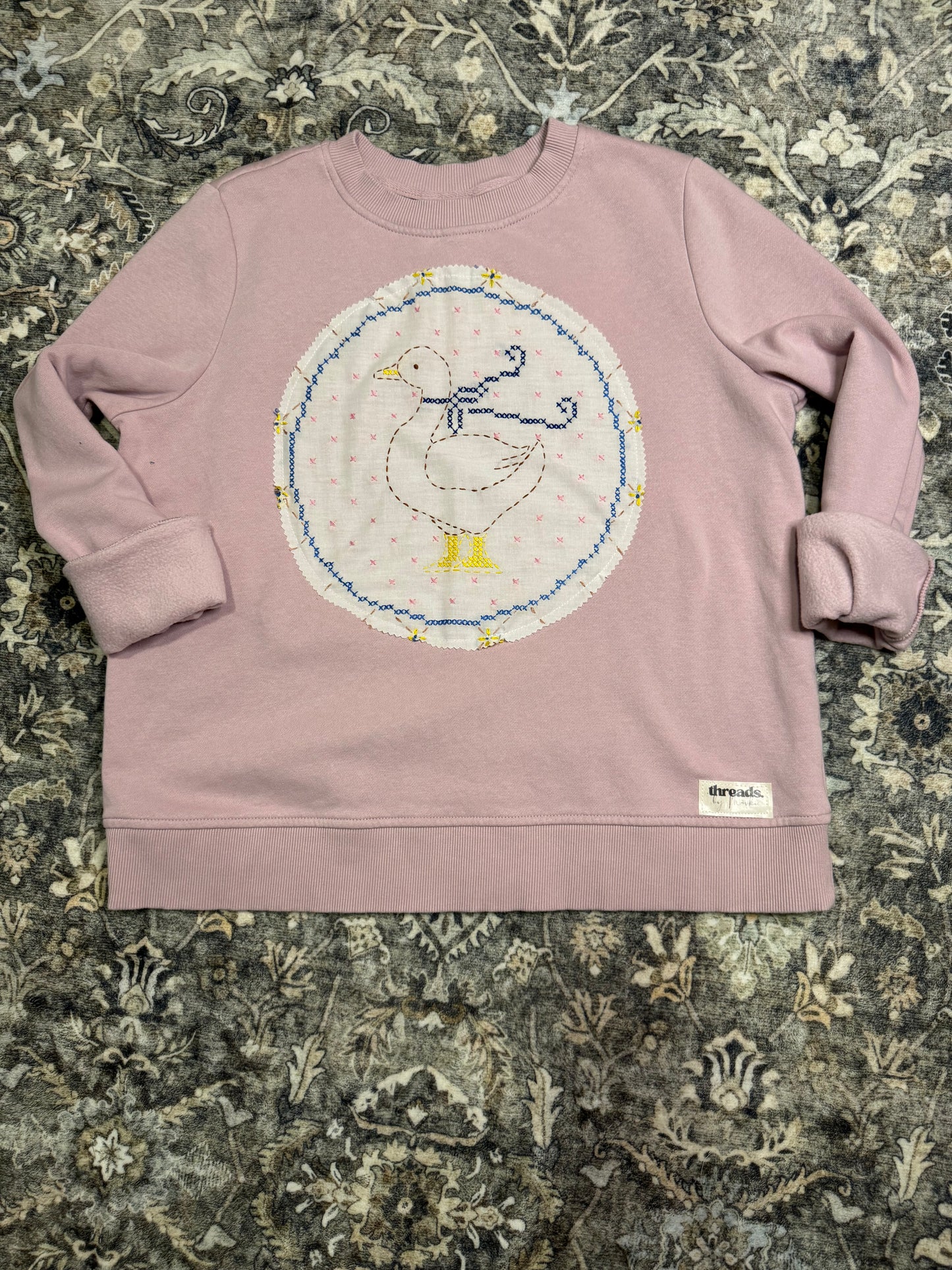 Embroidered Goose Sweatshirt- Size L