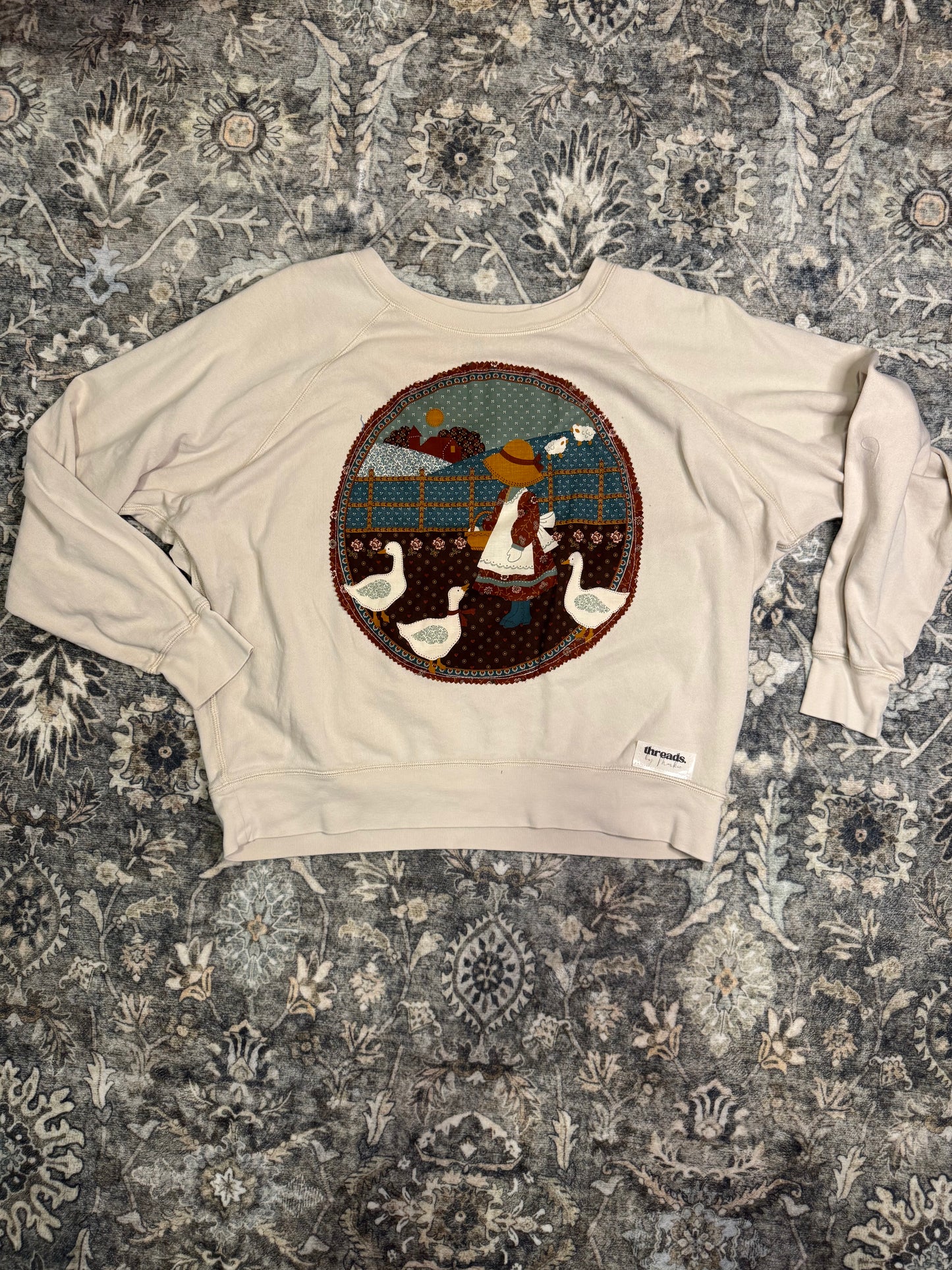 Countryside Goose Girl Sweatshirt- Size M
