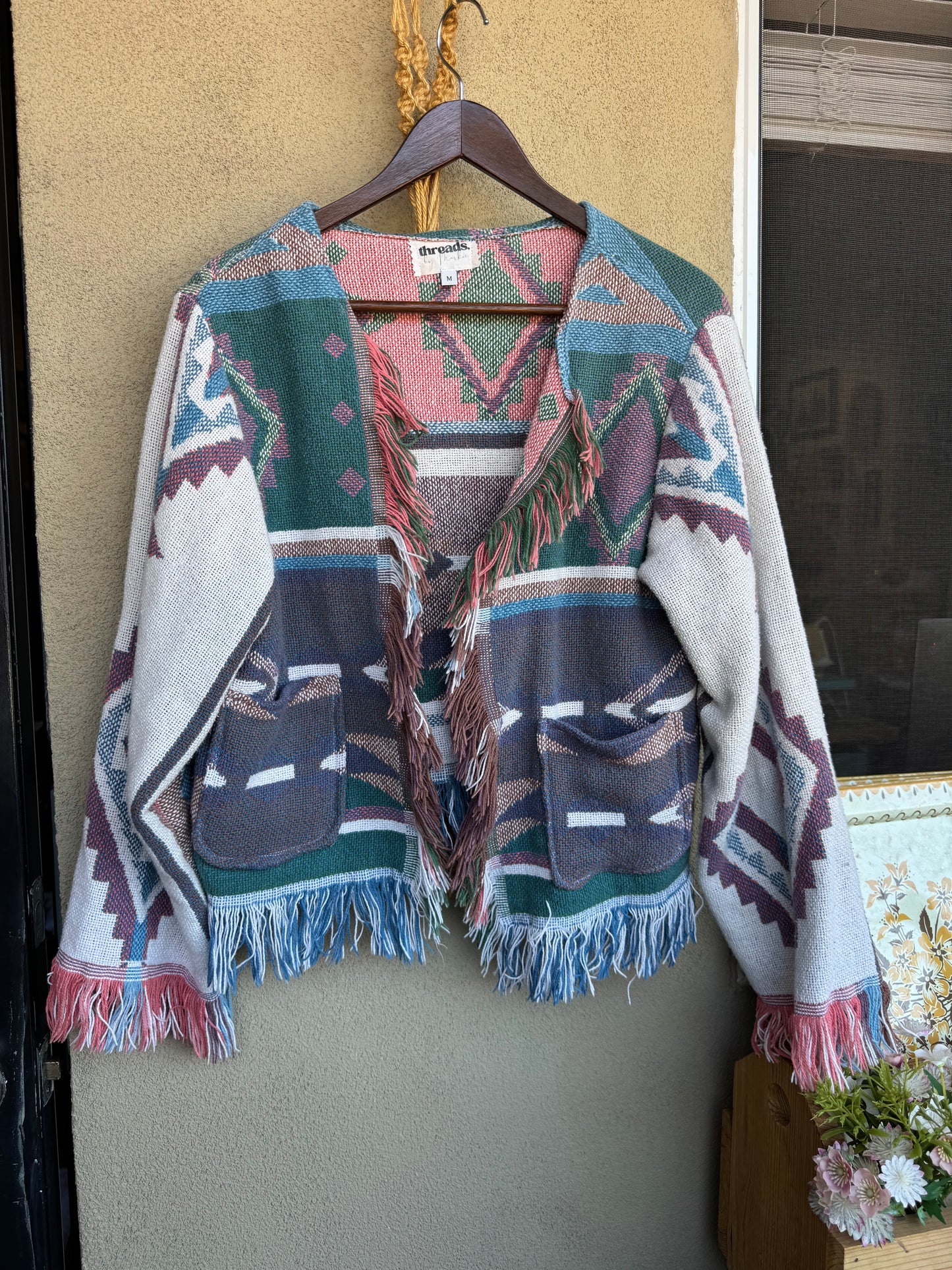 Southwestern Fringe Cardigan – Size Medium