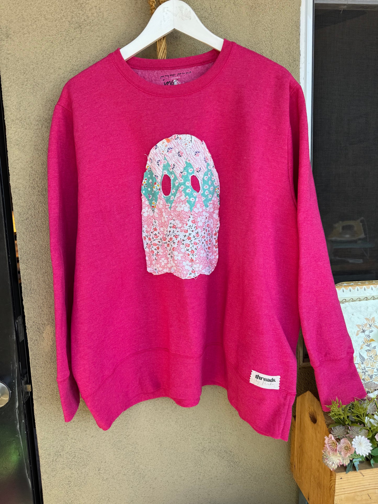 2XL Hot Pink Quilt Ghost Sweatshirt