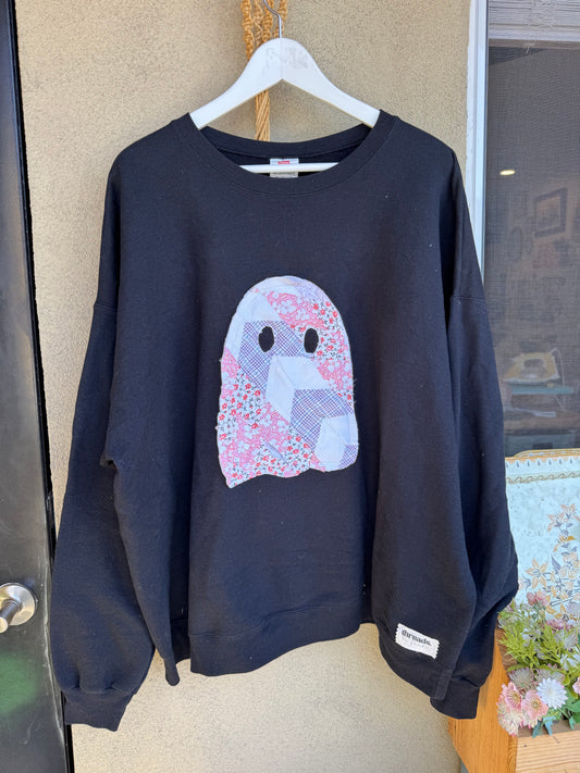 3XL Vintage Quilt Ghost Sweatshirt