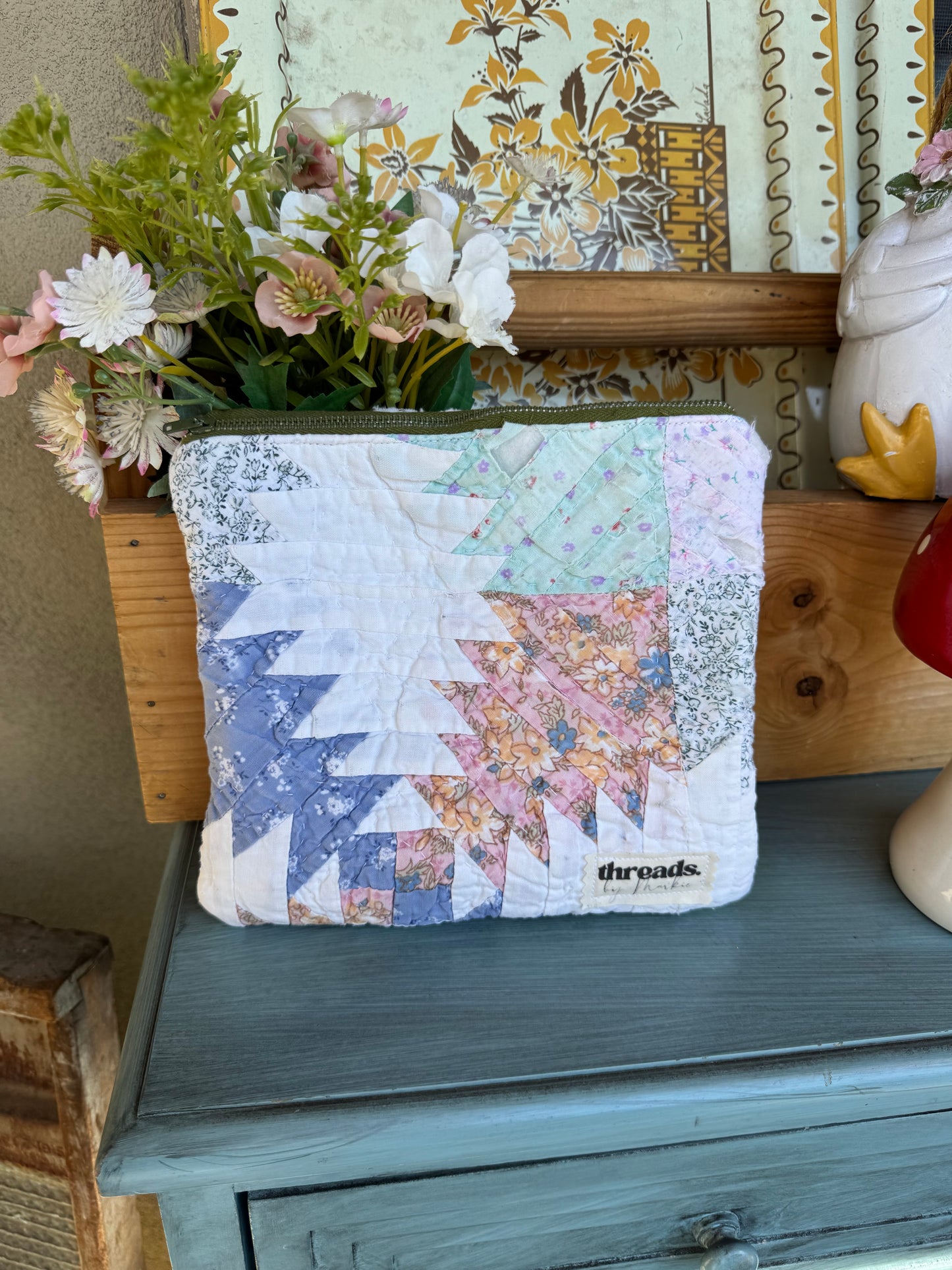 Pastel Star Quilt Pouch