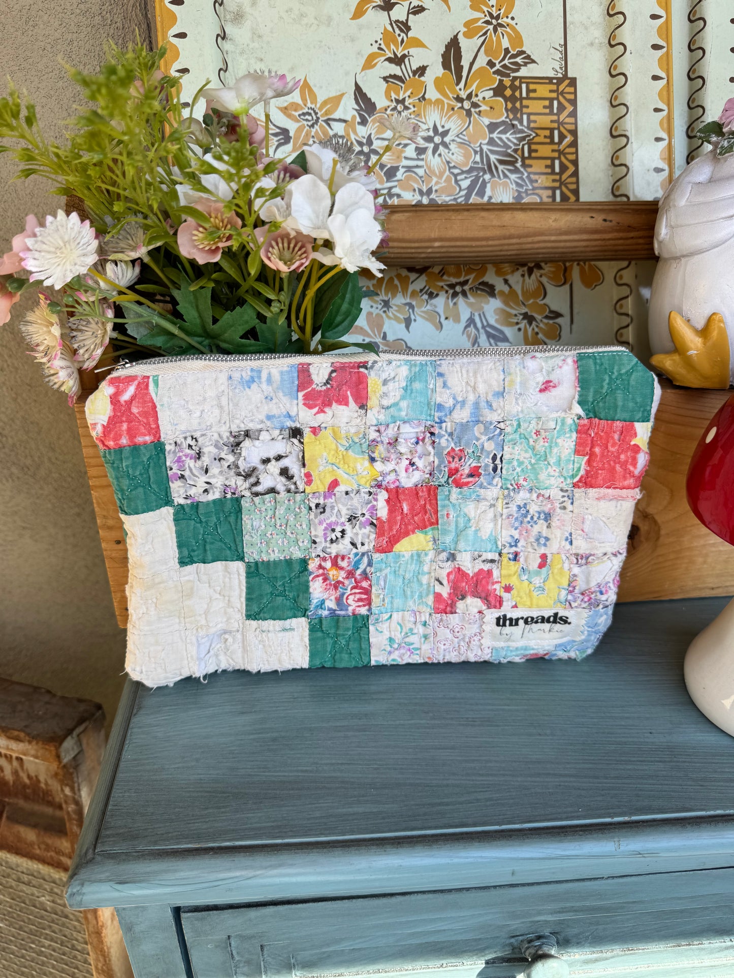 Vintage Patchwork Quilt Pouch