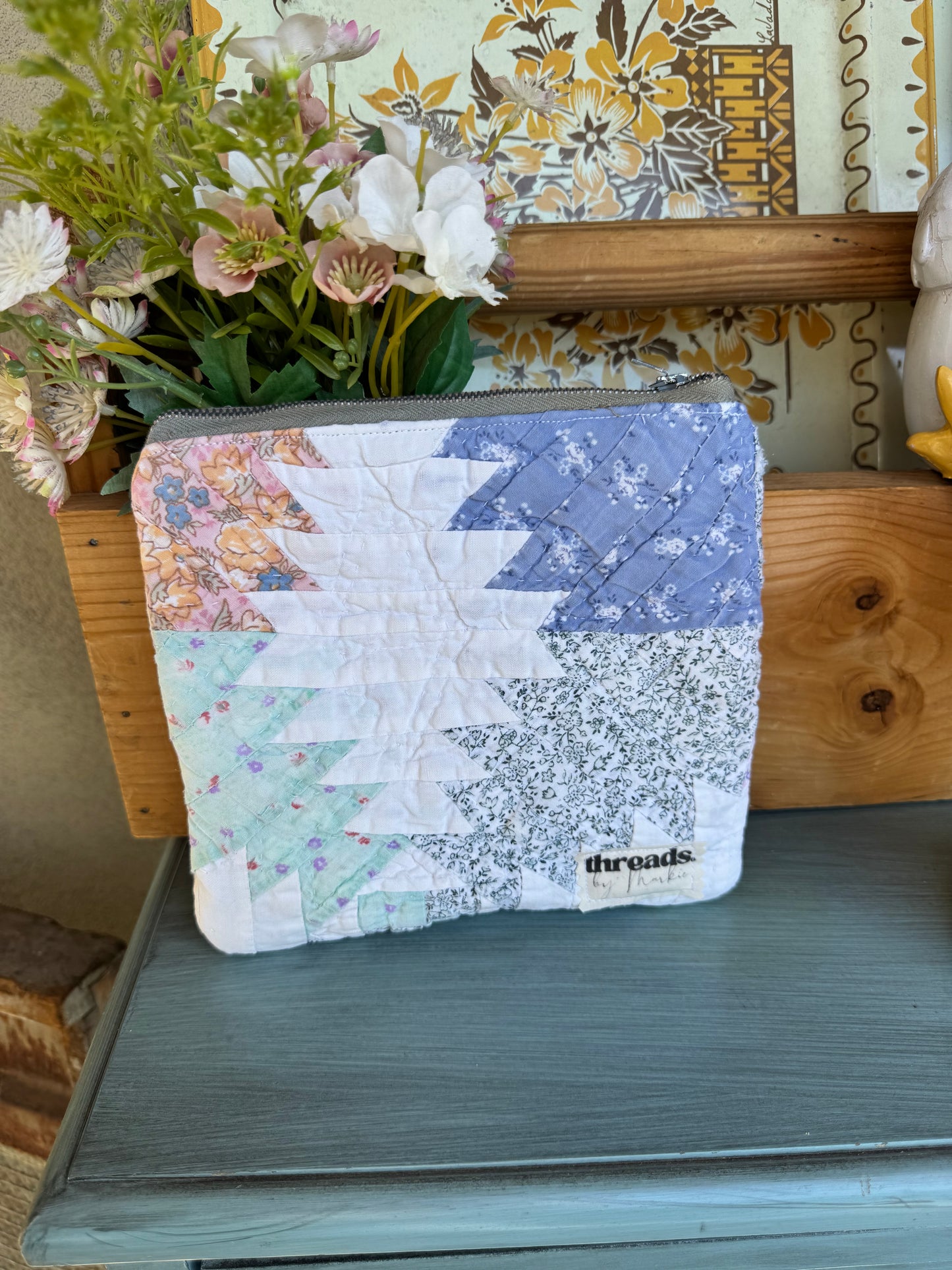 Lavender & Mint Quilt Block Pouch