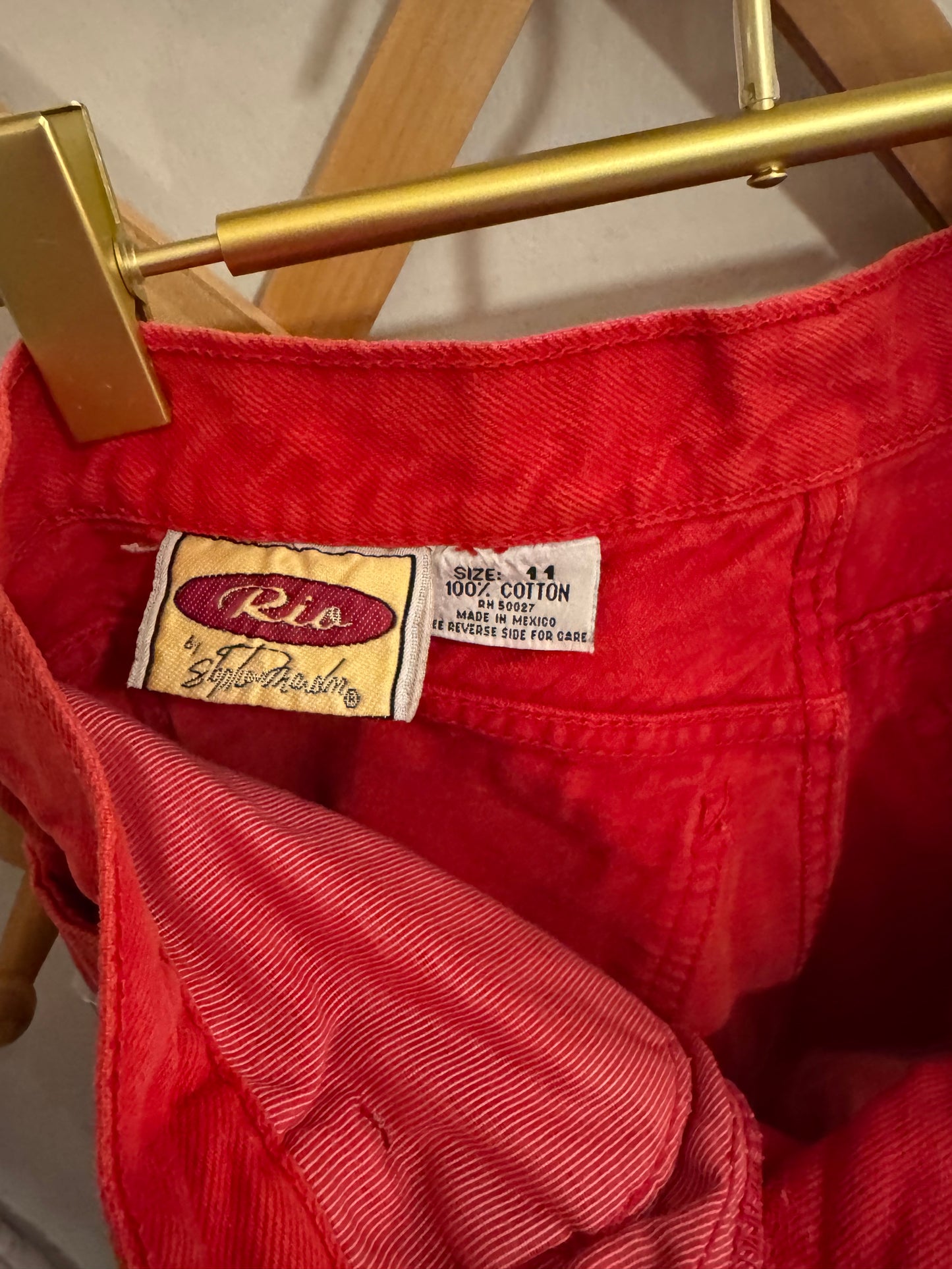 Vintage Red Rio Cut Offs with Patchwork- Size 11