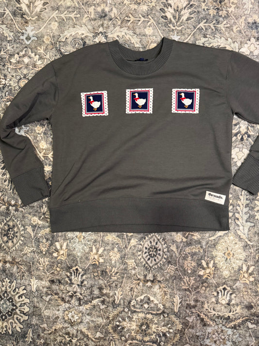 Triple Goose Patch Sweatshirt- Size L
