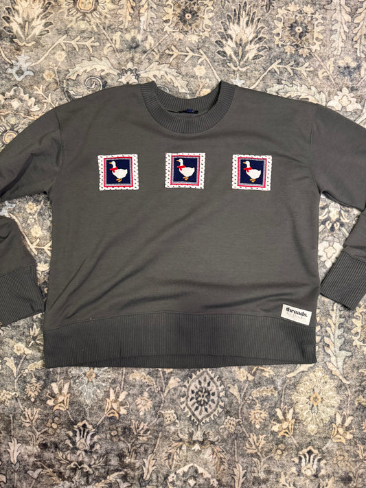 Triple Goose Patch Sweatshirt- Size L
