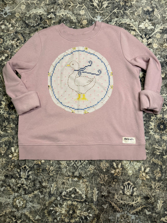Embroidered Goose Sweatshirt- Size L