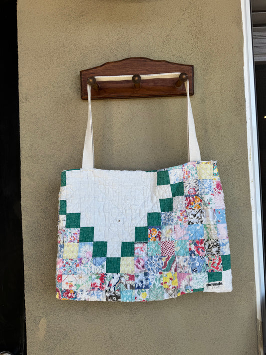 Oversized Patchwork Quilt Tote Bag
