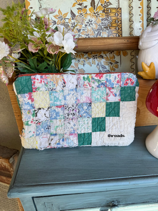 Vintage Scrappy Patchwork Pouch