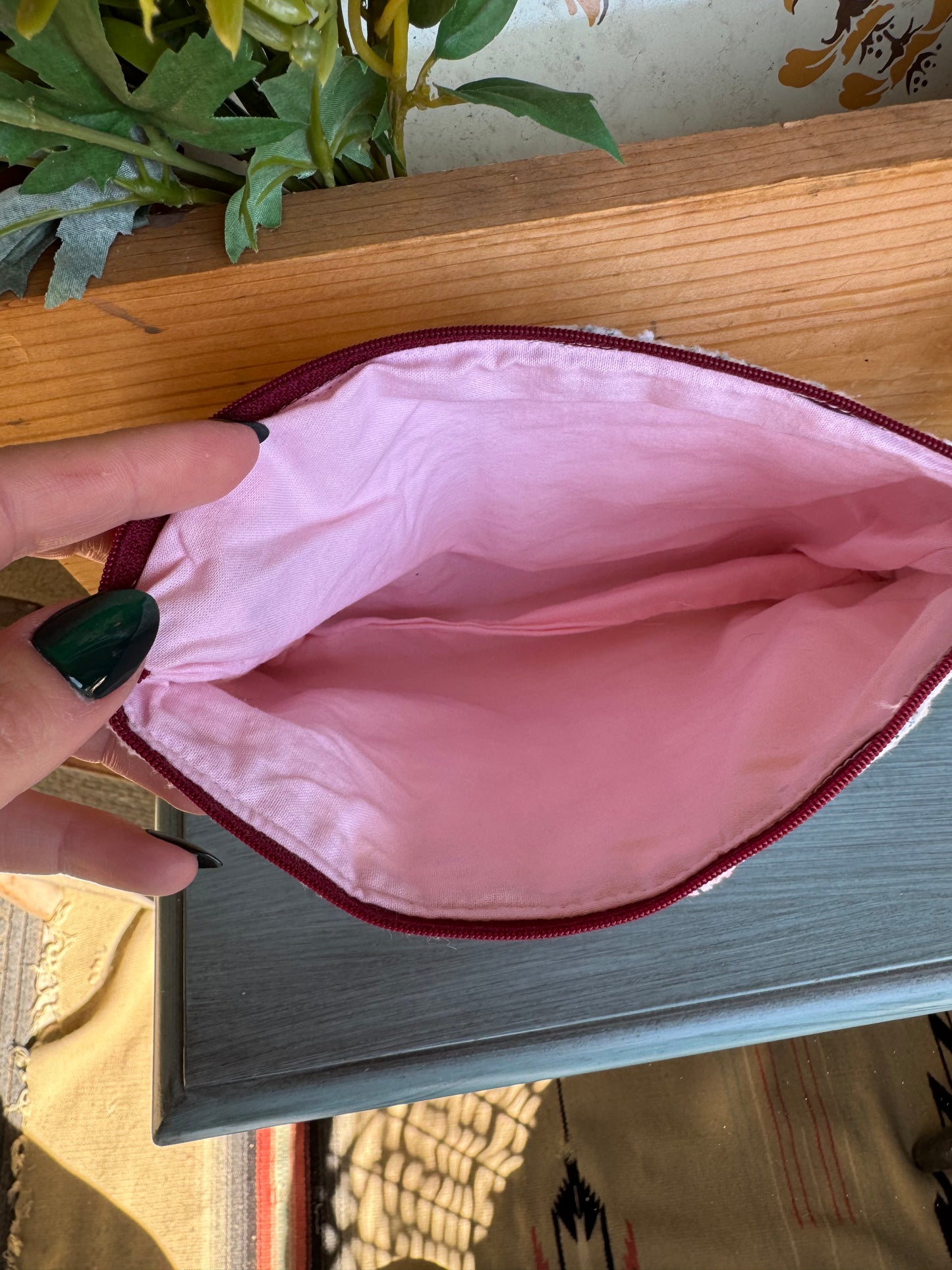 Quilted Patchwork Zipper Pouch – Vintage Pastel Edition