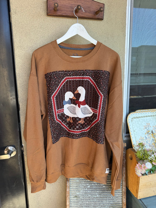 Vintage Goose Patchwork Crewneck – Size Large