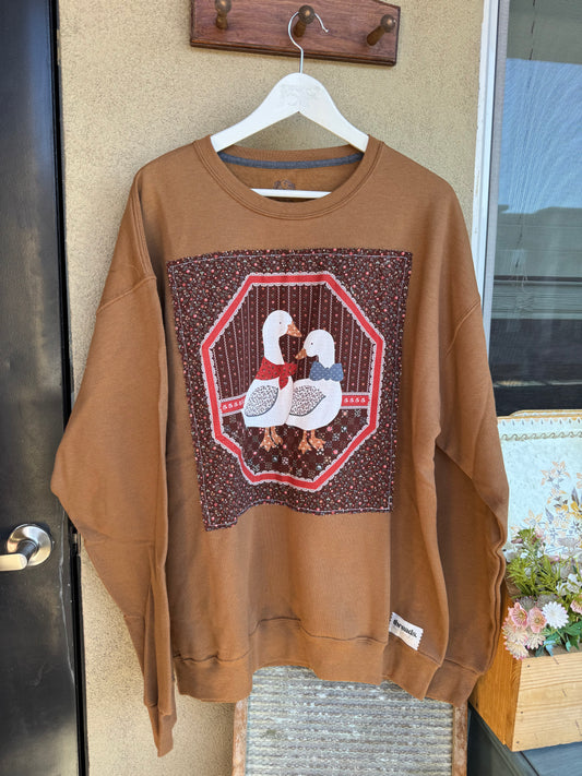 Vintage Goose Patchwork Crewneck – Size XL