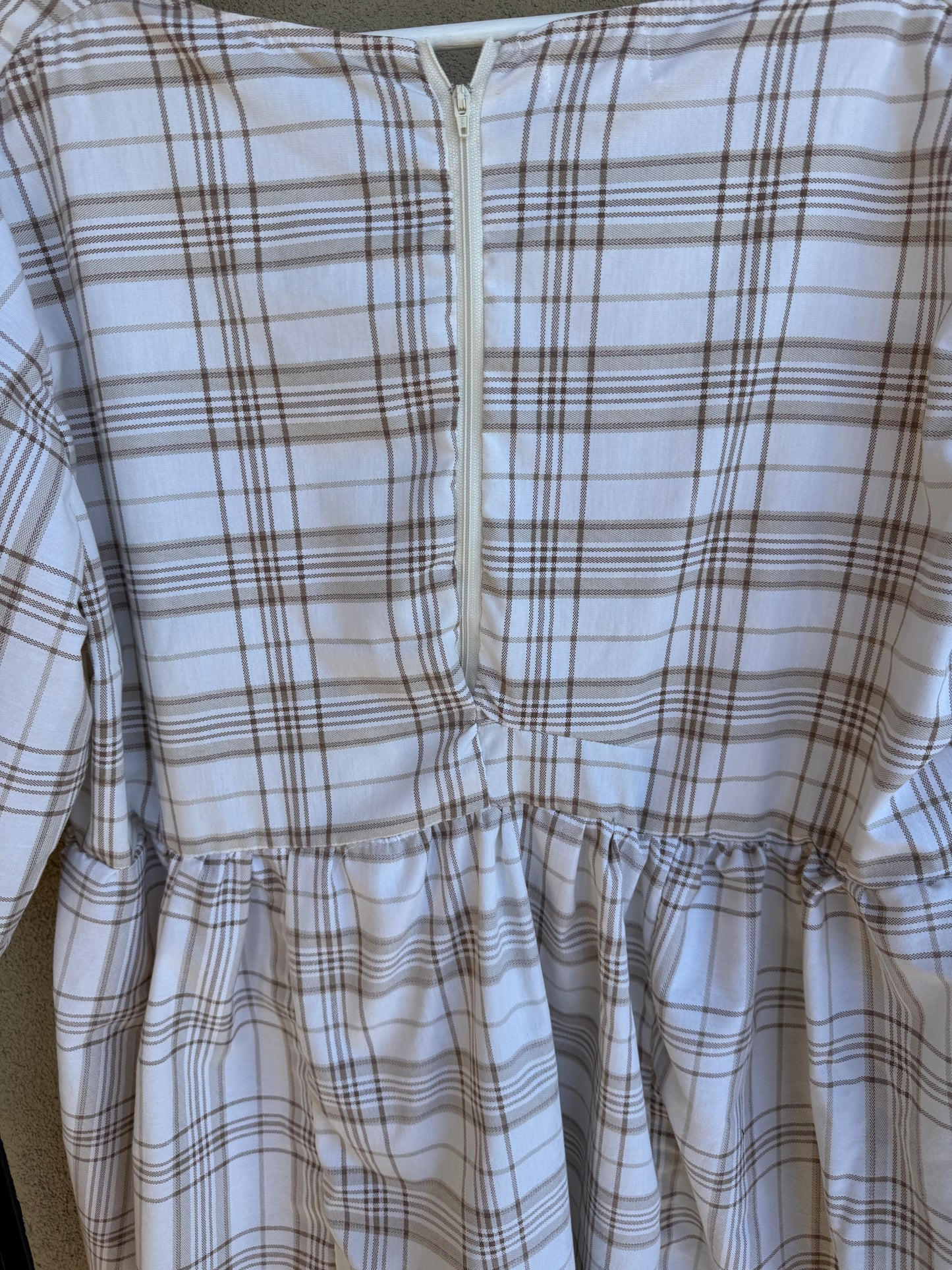 Plaid Cotton Dress – Size XL