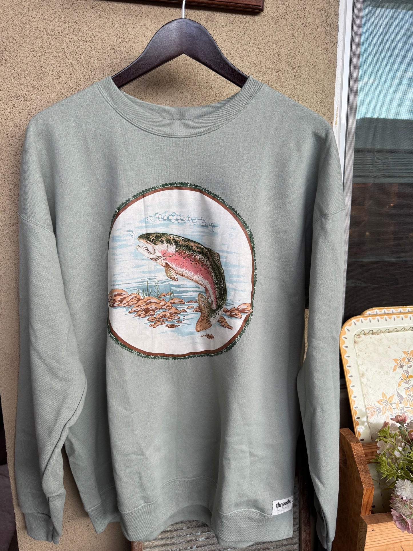 “Rainbow Trout Springs” — XL Vintage Crewneck